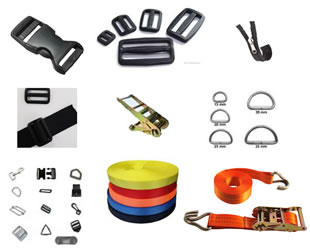 Quick release buckles and webbing